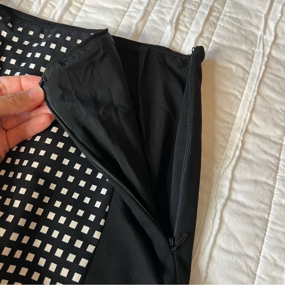 2/$30 White House Black Market Skirt- knee length- black and white geometric - Picture 5 of 12